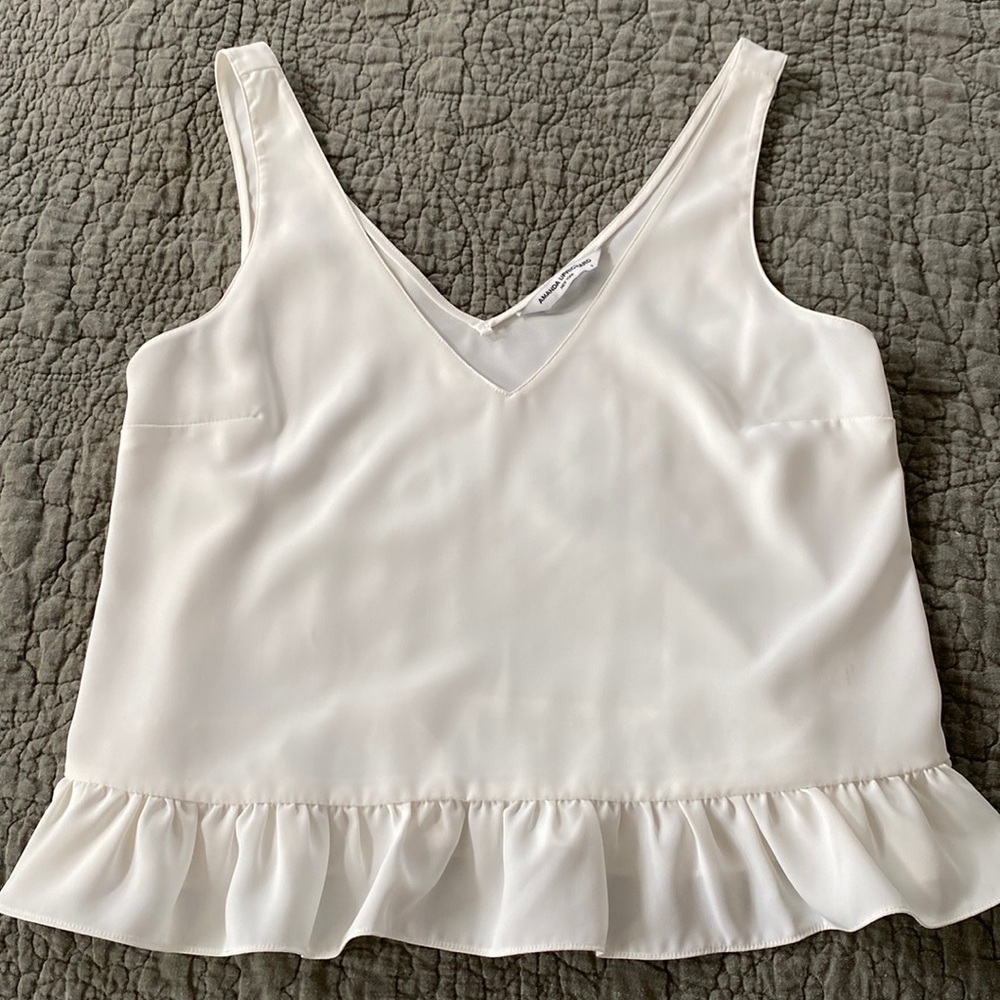 Amanda uprichard ruffle tank